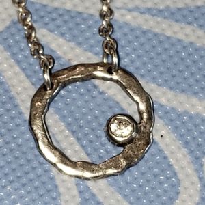 Silpada Sterling Silver Necklace w/ Diamond Accent